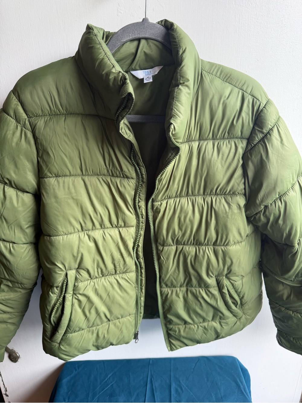 Time and Tru Olive Green Women's Puffer Jacket